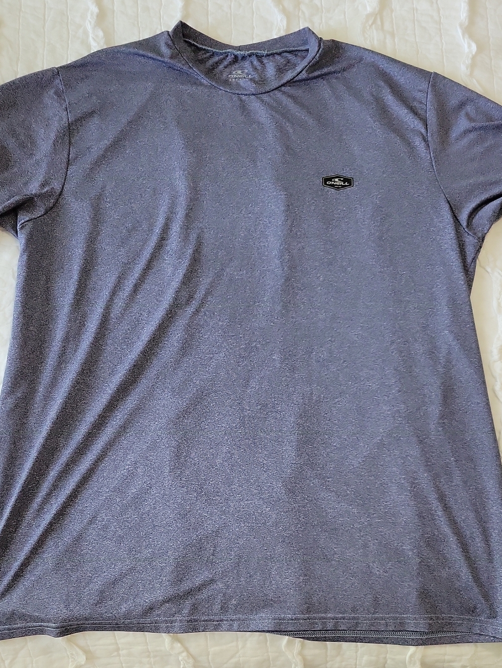 O'Neill Heather Navy Short Sleeve Logo Swim Tee XXL NWOT Quick Dry